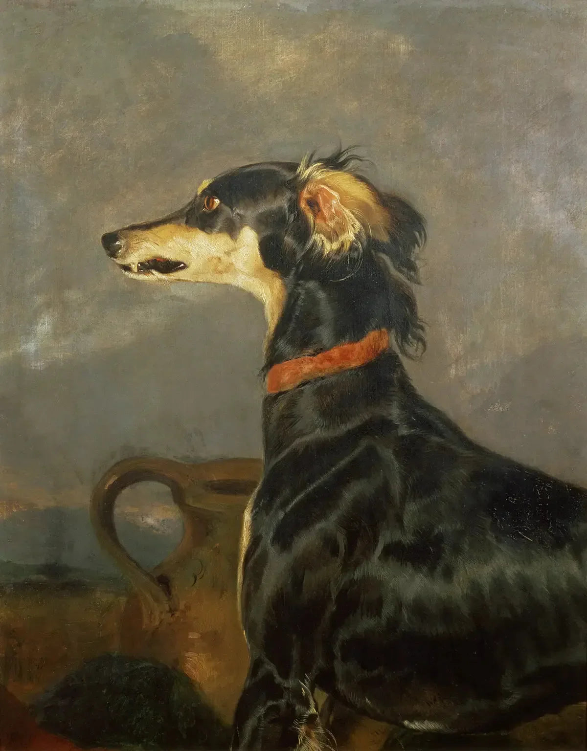 Un chien Saluki - Edwin Henry Landseer image 1 reproduction de peinture à l’huile