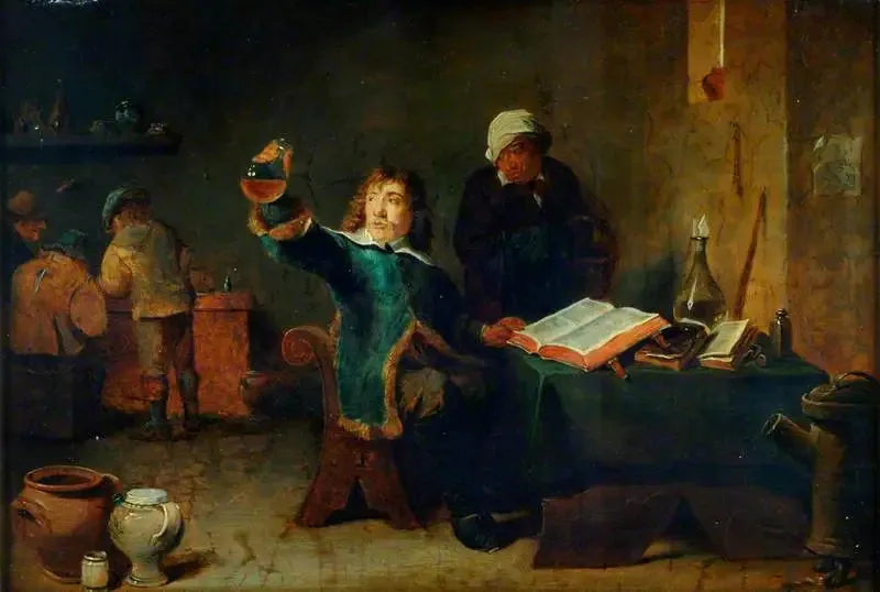 Un chimiste dans son laboratoire - David Teniers le Jeune image 1 reproduction de peinture à l’huile
