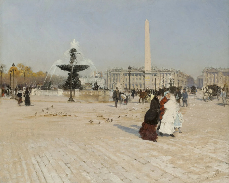 Un coin de la Place de la Concorde à Paris - Giuseppe De Nittis
