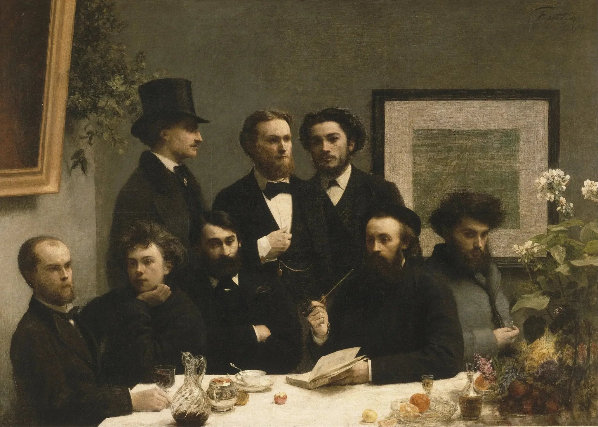 Un coin de table - Henri Fantin-Latour image 1 copie peinte à la main à l’huile