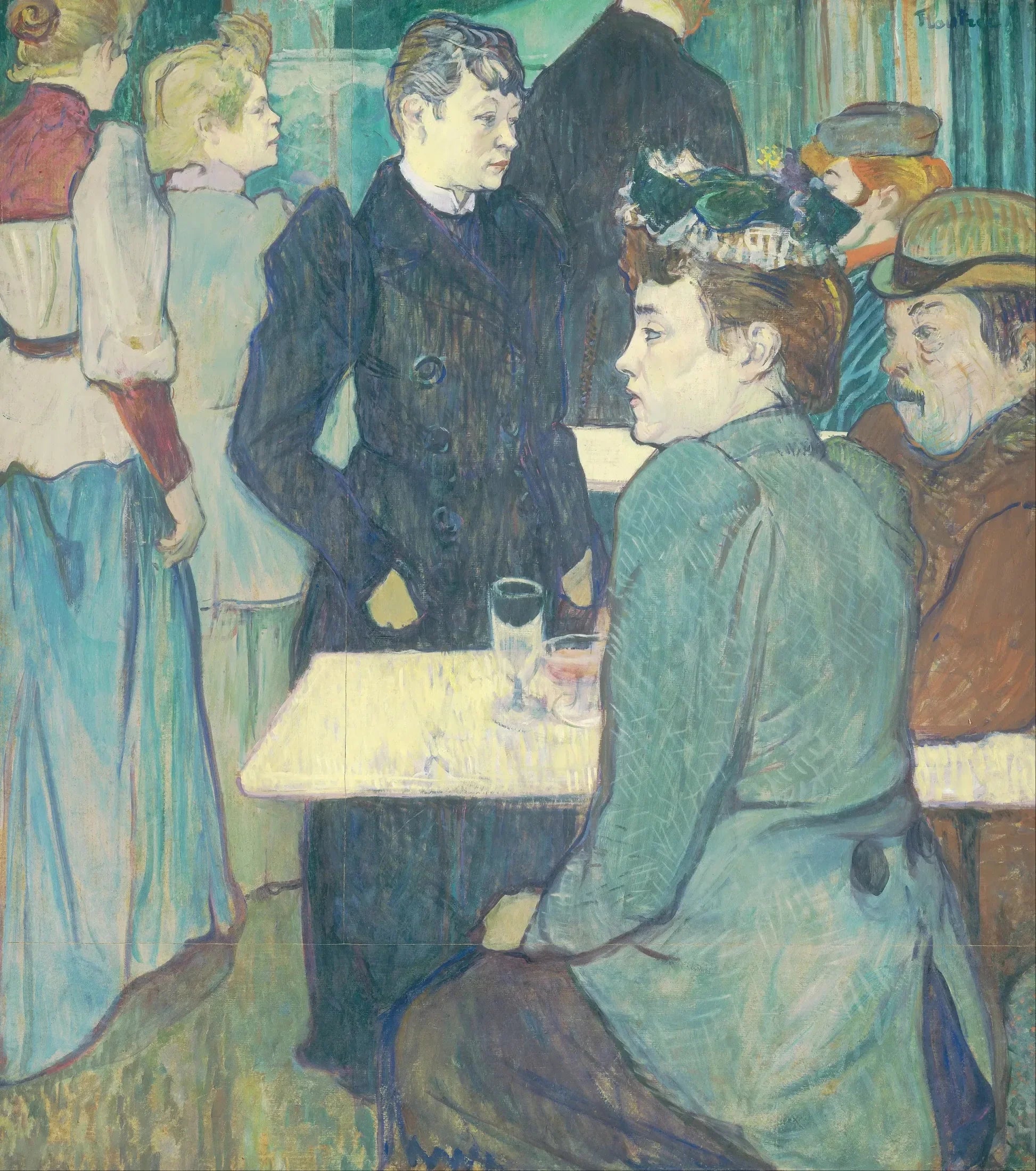 Un coin du Moulin de la Galette - Henri de Toulouse-Lautrec image 1 reproduction de peinture à l’huile
