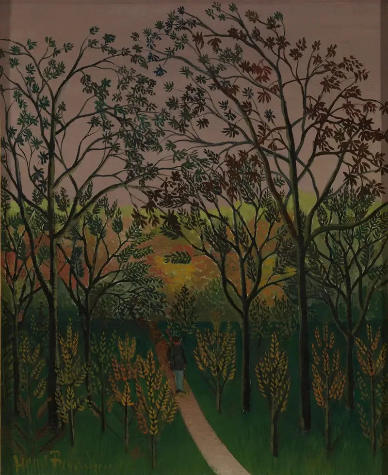 Un Coin du plateau de Bellevue. automne, soleil couchant - Henri Rousseau