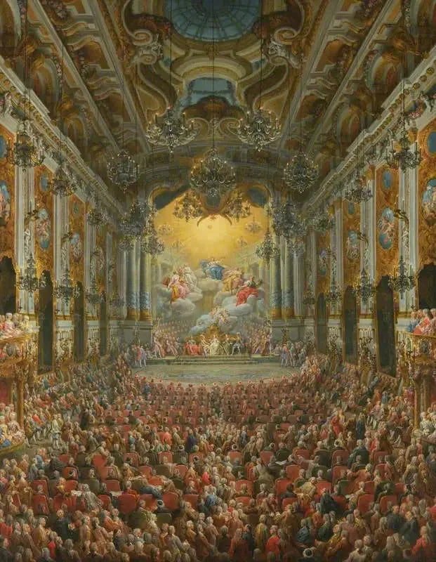 Un concert donné par le duc de Nivernais à l'occasion de la naissance du Dauphin - Giovanni Paolo Panini image 1 reproduction réalisée par Alpha Reproduction