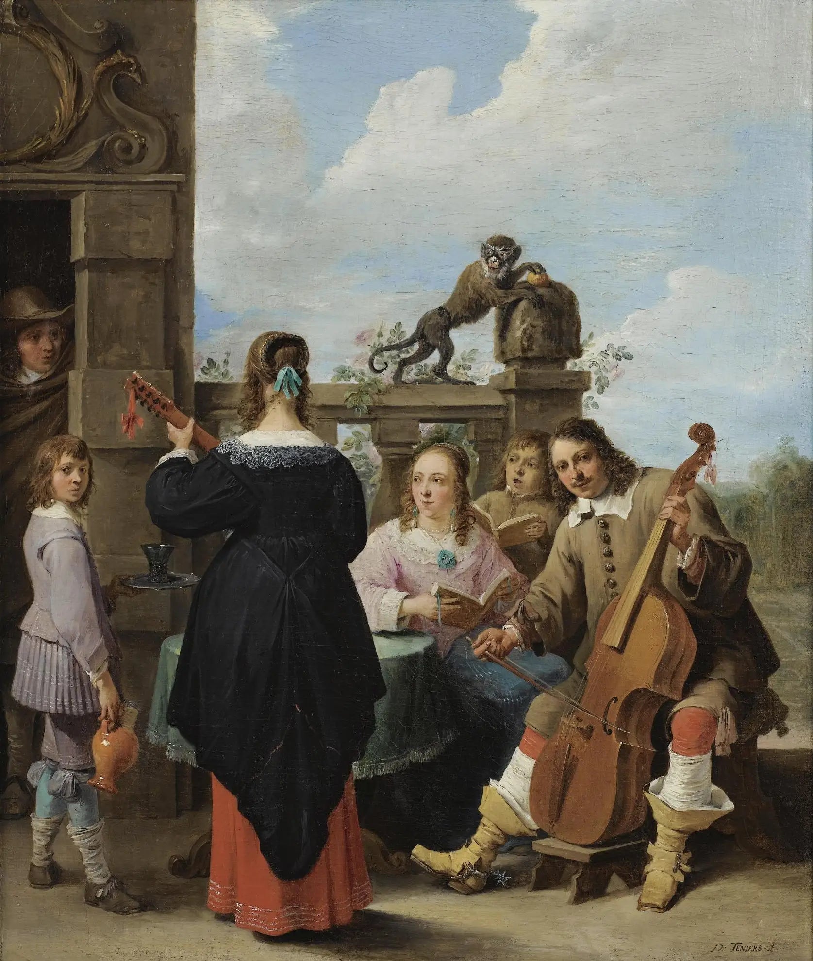 Un concert familial sur une terrasse - David Teniers le Jeune image 1 tableau peint à l’huile sur toile
