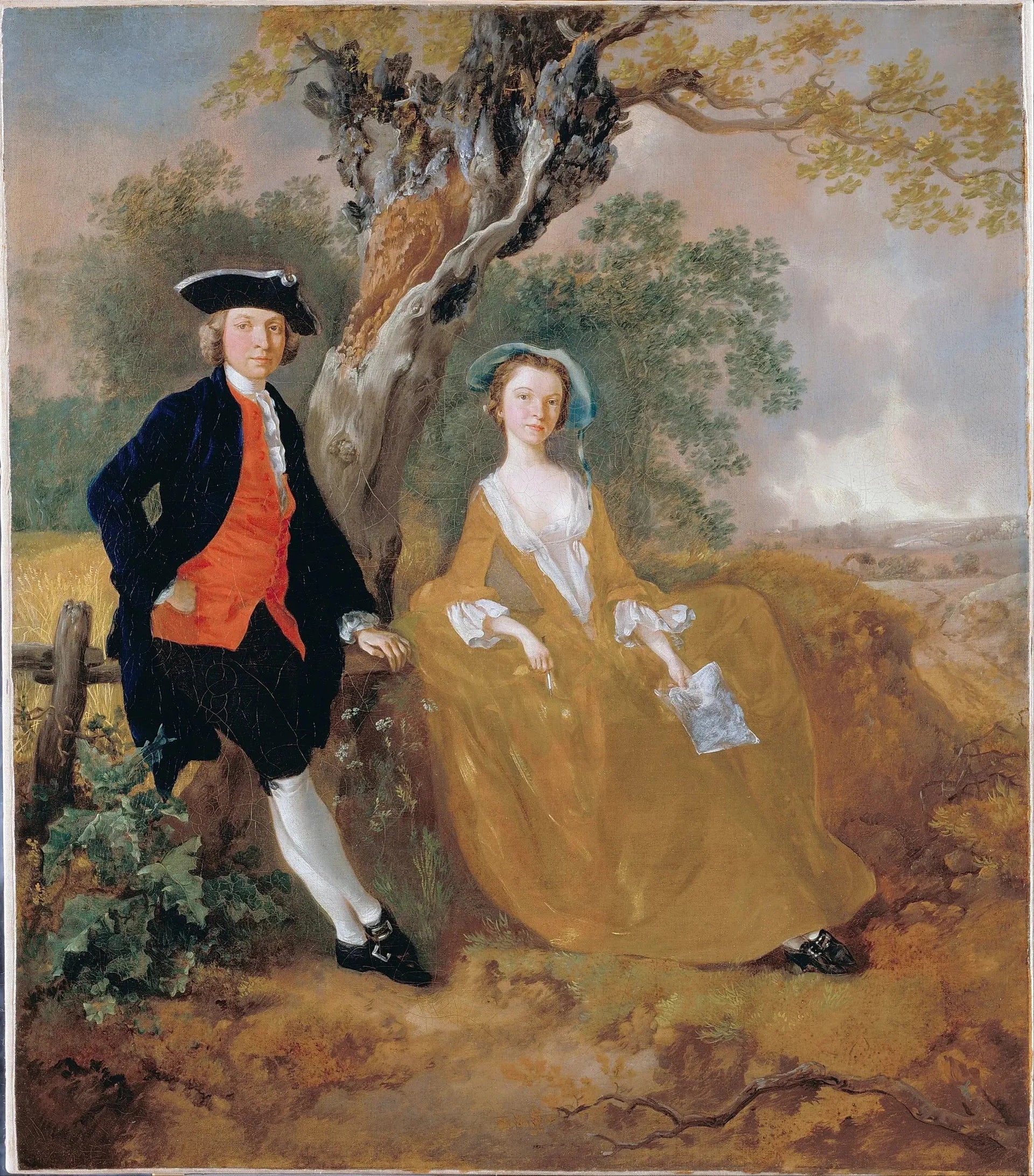 Un couple dans un paysage - Thomas Gainsborough image 1 copie de tableau peinte à la main