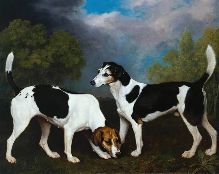 Un couple de Foxhounds - George Stubbs