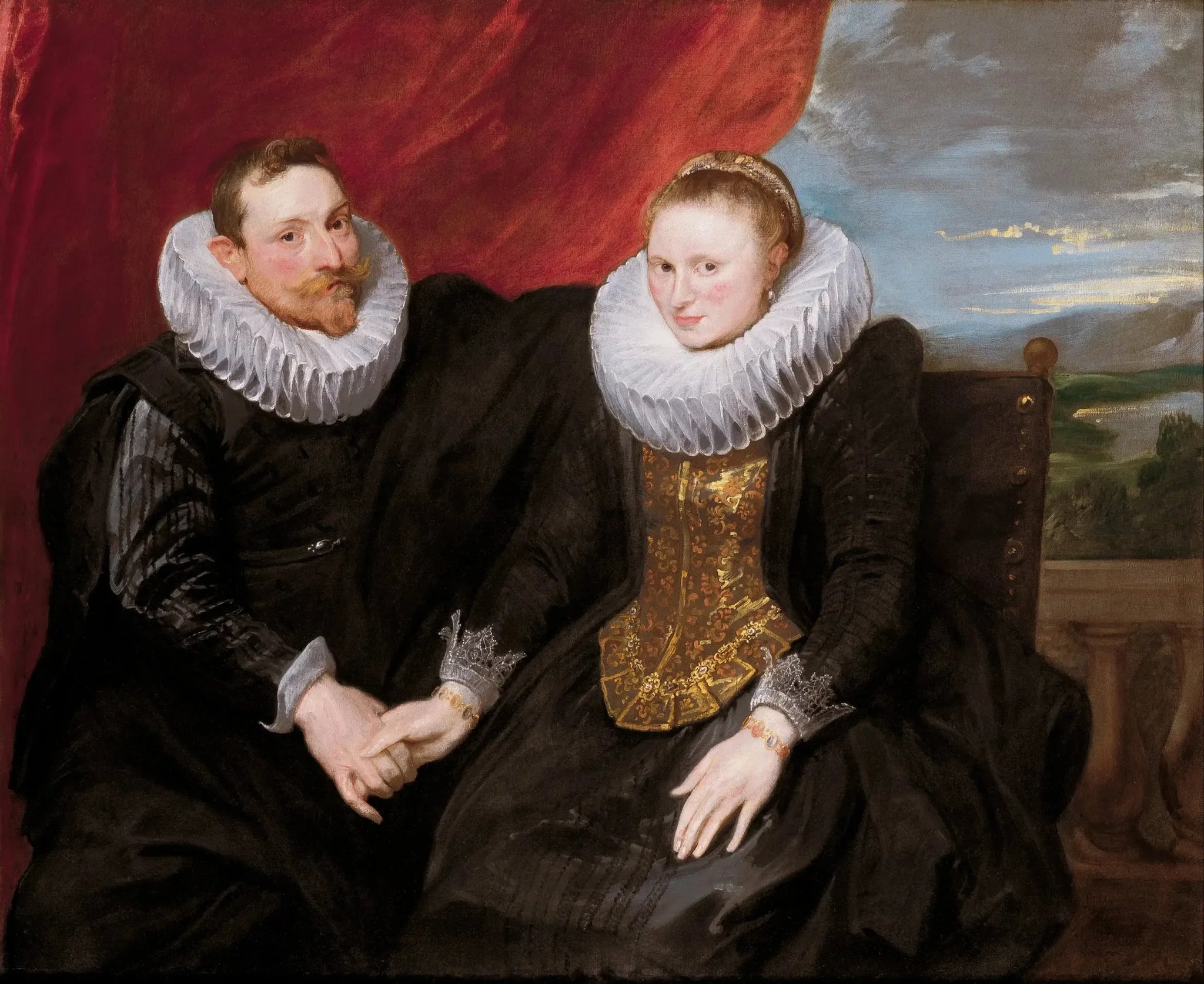 Un couple marié - Antoine van Dyck image 1 reproduction d’œuvre d’art à l’huile