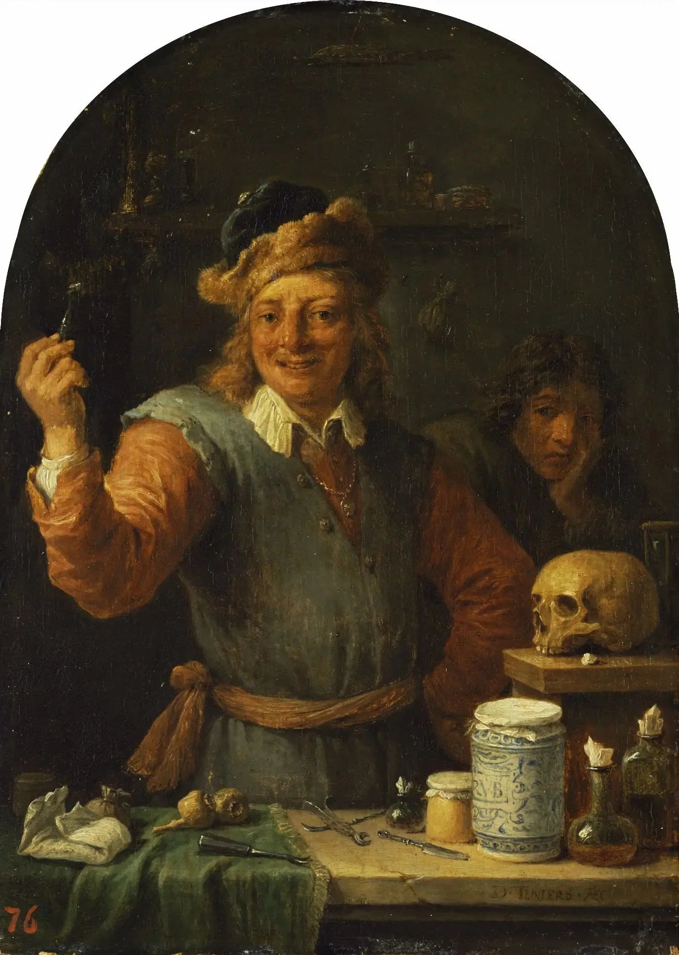 Un dentiste dans son cabinet - David Teniers le Jeune image 1 reproduction artisanale de tableau