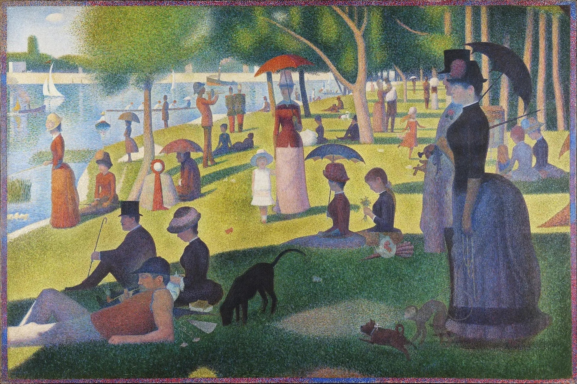 Un dimanche après-midi à l'Île de la Grande Jatte - Georges Seurat image 1 tableau peint à l’huile sur toile