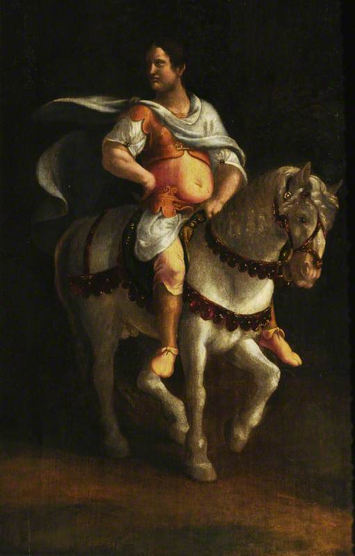 Un empereur romain à cheval - Giulio Romano image 1 reproduction réalisée par Alpha Reproduction