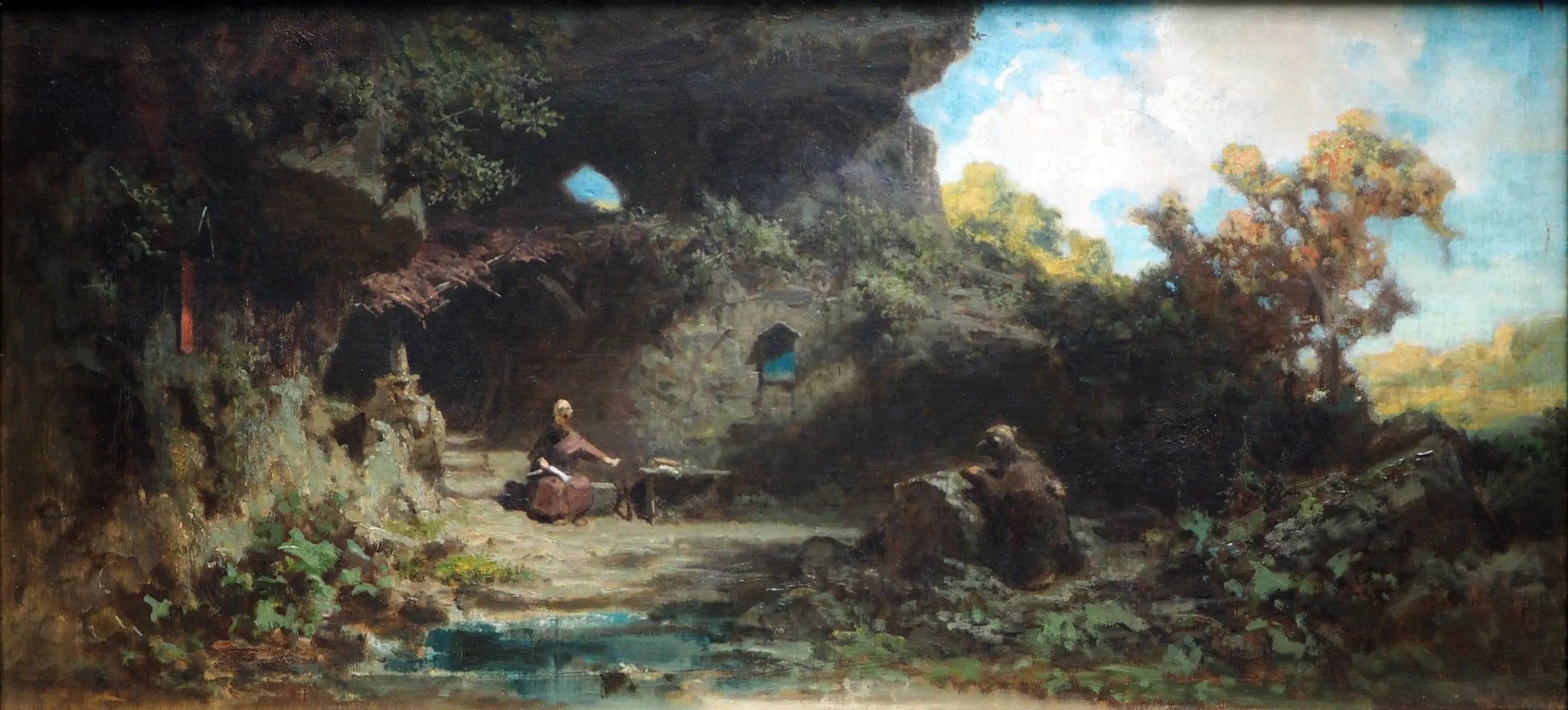 Un ermite dans les montagnes - Carl Spitzweg image 1 reproduction artisanale de tableau