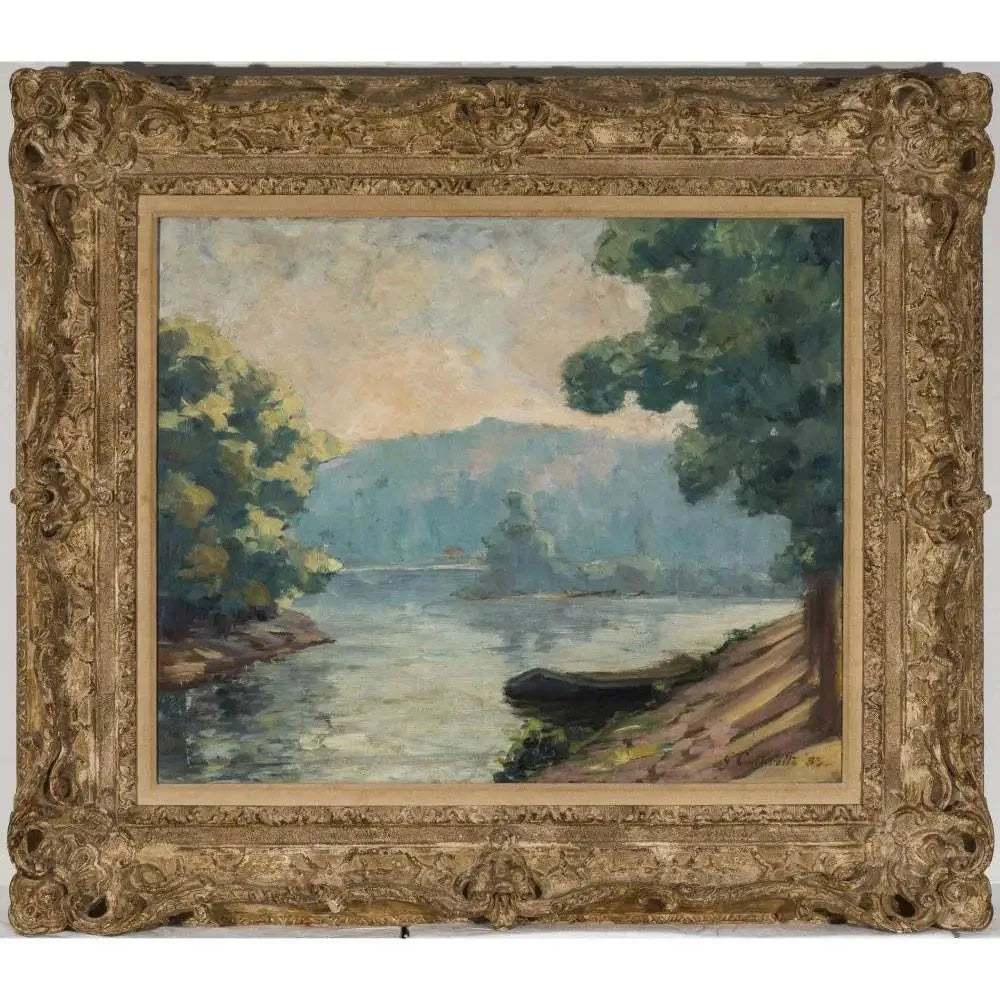 Un estuaire de la Seine - Gustave Caillebotte image 1 reproduction réalisée par Alpha Reproduction