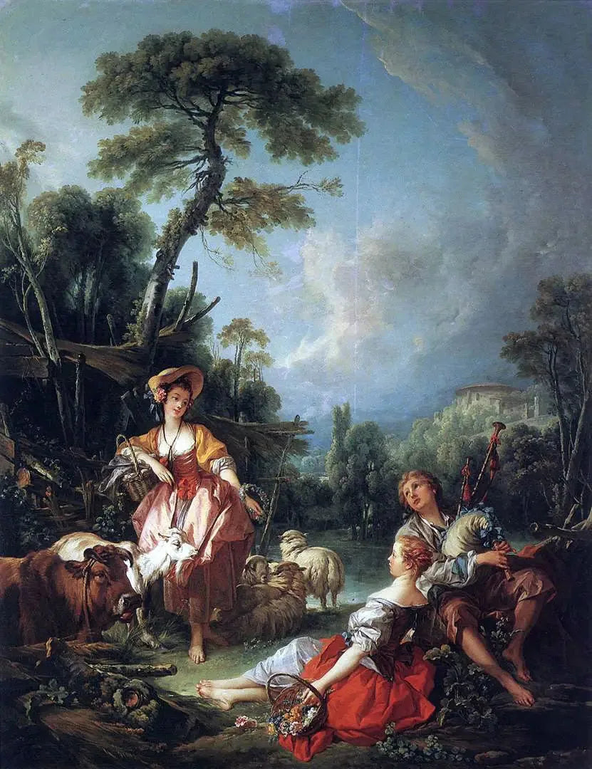Un Été pastoral - François Boucher image 1 tableau peint à l’huile sur toile