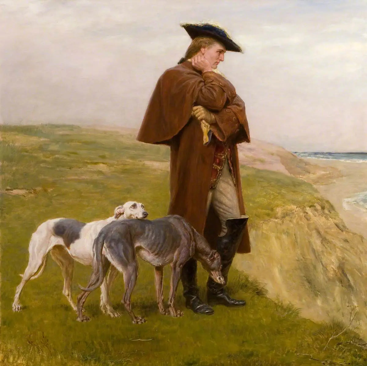 Un exilé des années 45 - Briton Rivière image 1 reproduction artisanale de tableau