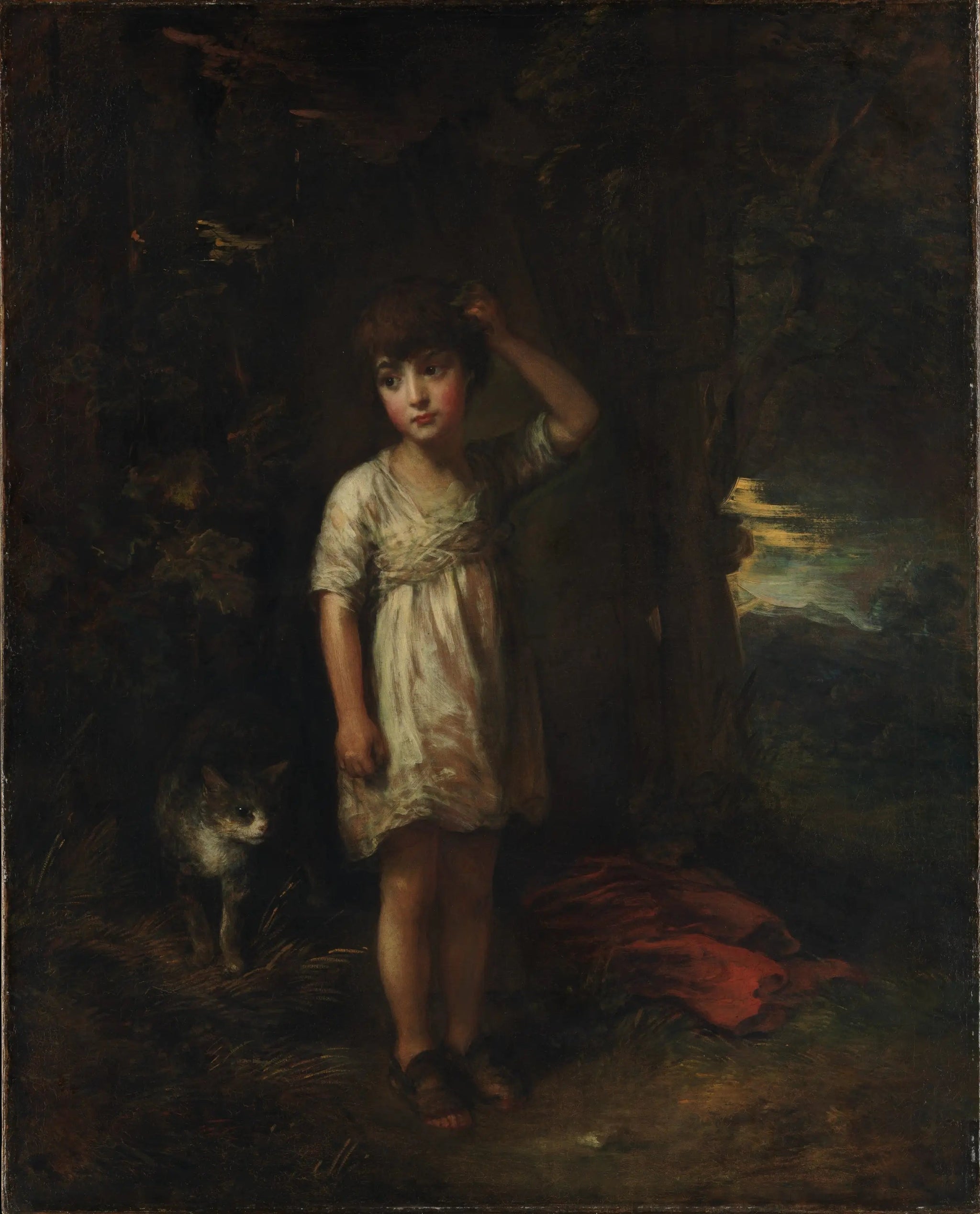Un garçon avec un chat — Matin - Thomas Gainsborough image 1 tableau peint à l’huile sur toile