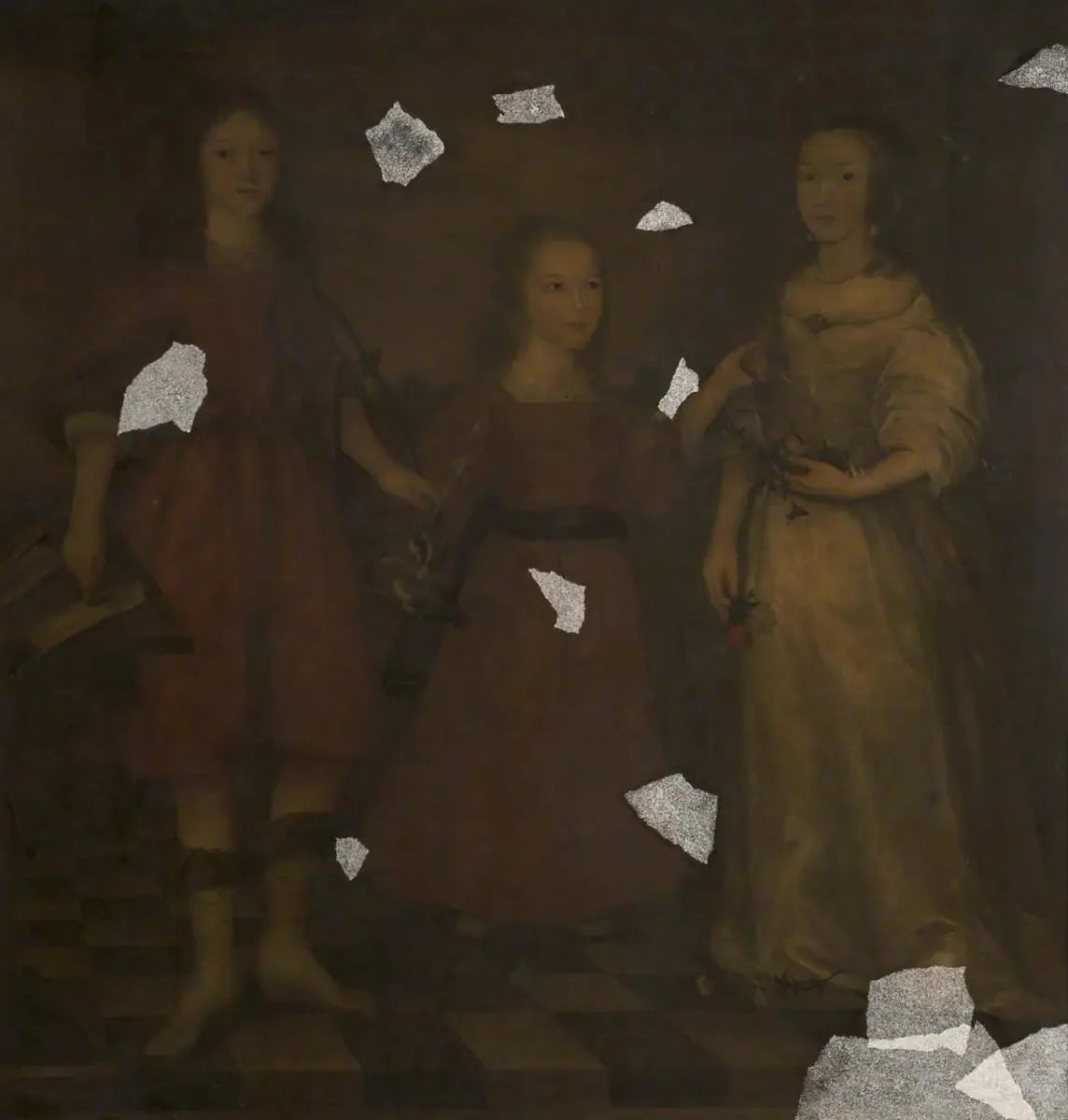 Un garçon et deux filles - Antoine van Dyck image 1 reproduction artisanale de tableau