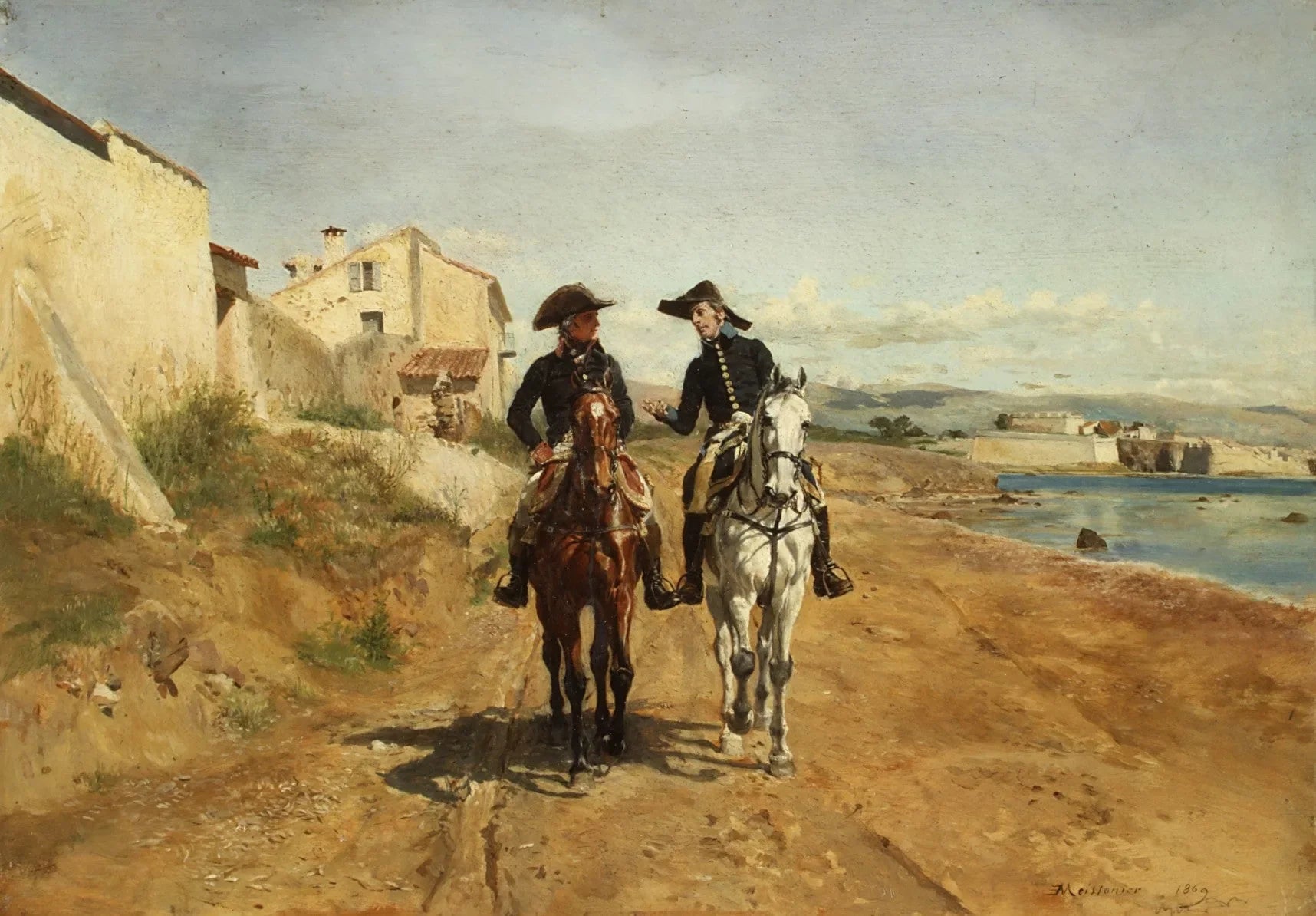 Un général et son aide de camp - Ernest Meissonier image 1 reproduction artisanale de tableau