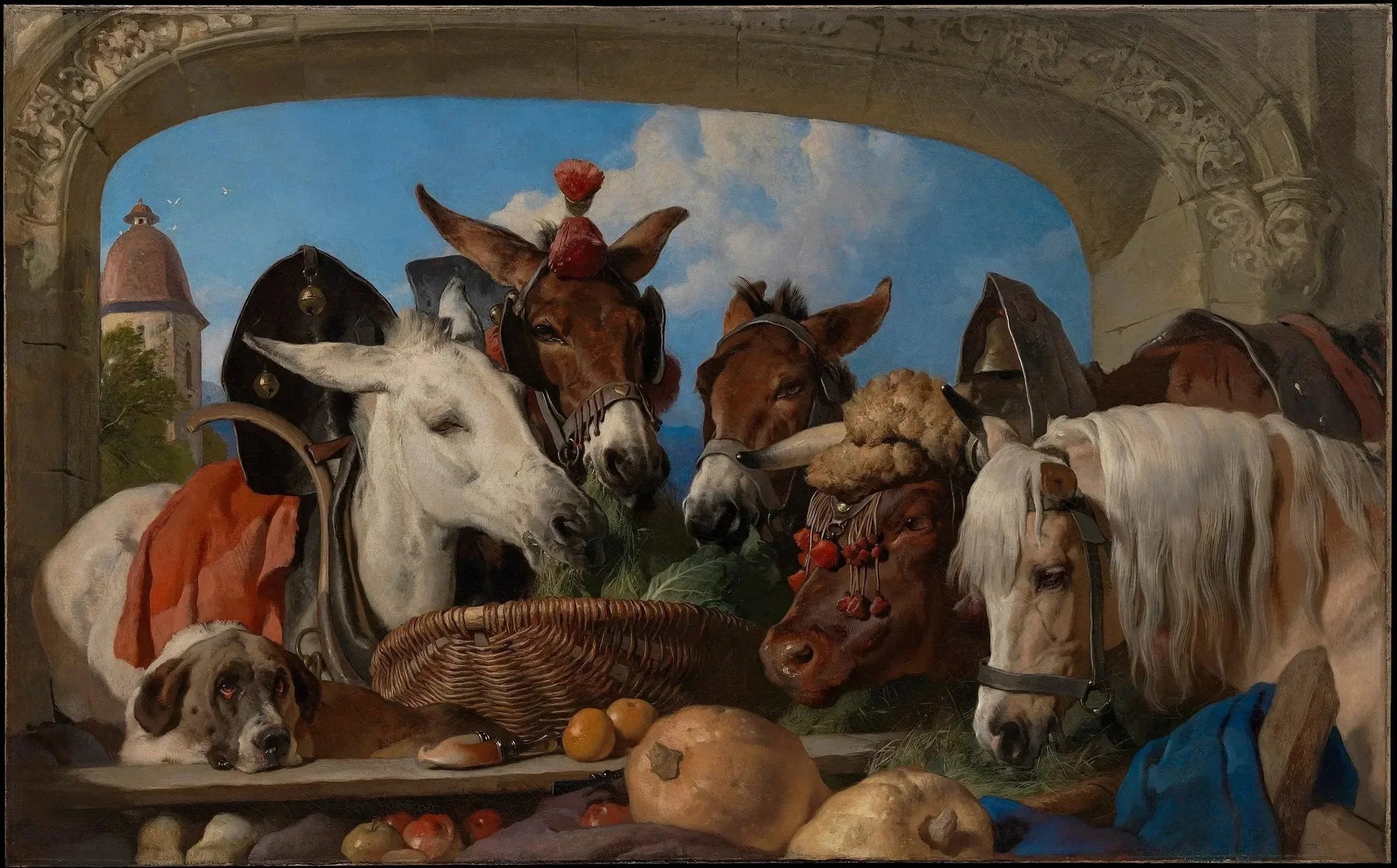 Un groupe d'animaux, Genève - Edwin Henry Landseer image 1 tableau peint à l’huile sur toile