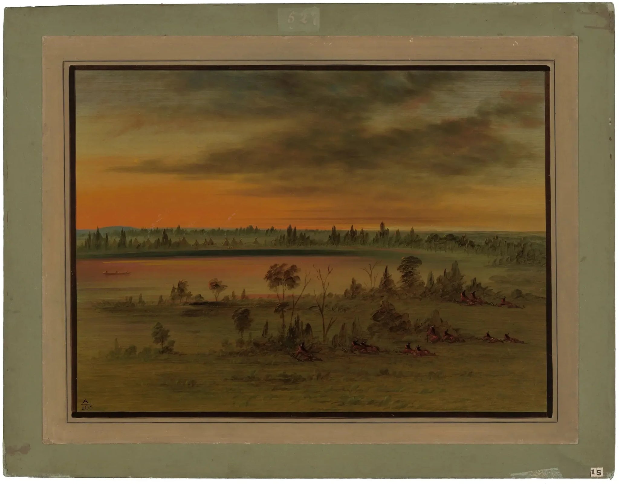 Un groupe de guerre Sioux - George Catlin image 1 reproduction réalisée par Alpha Reproduction