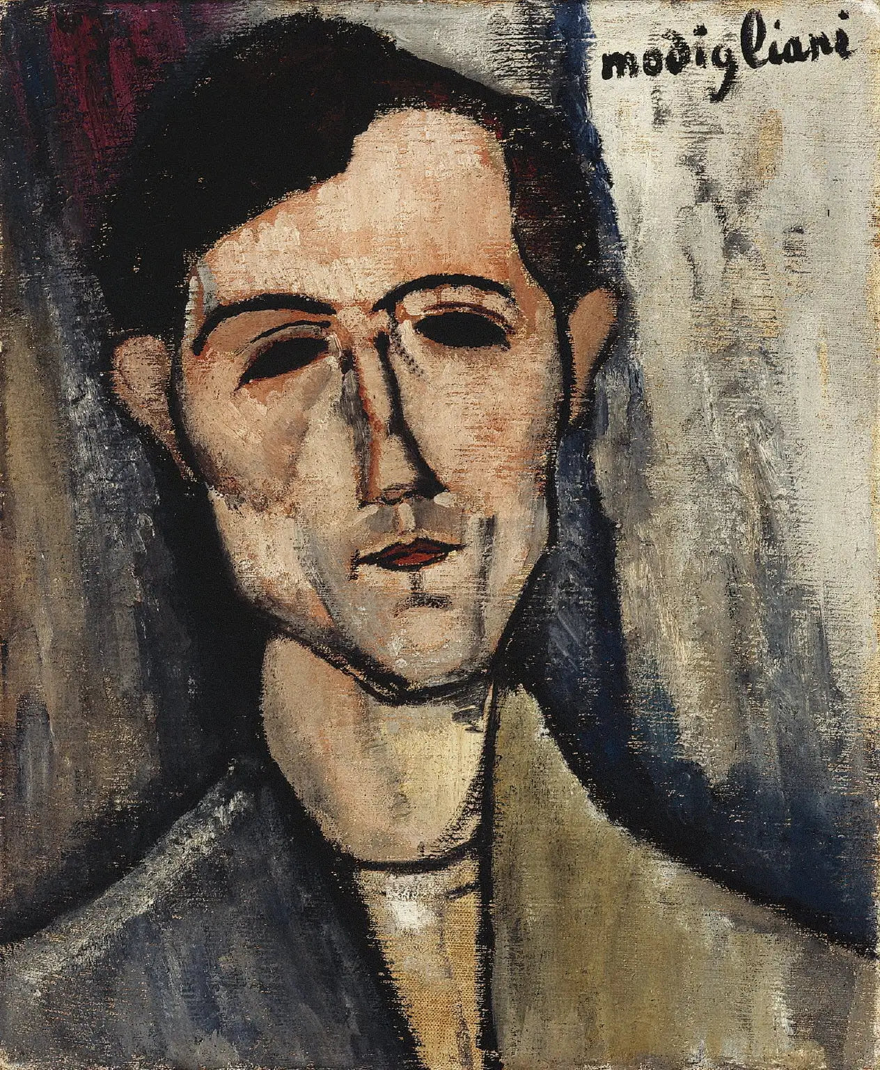 Un homme - Amedeo Modigliani image 1 copie de tableau peinte à la main