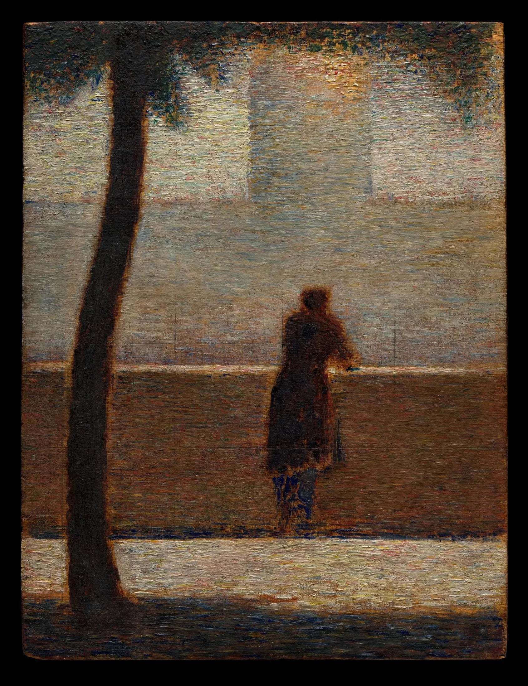 Un homme appuyé sur un parapet - Georges Seurat image 1 reproduction réalisée par Alpha Reproduction