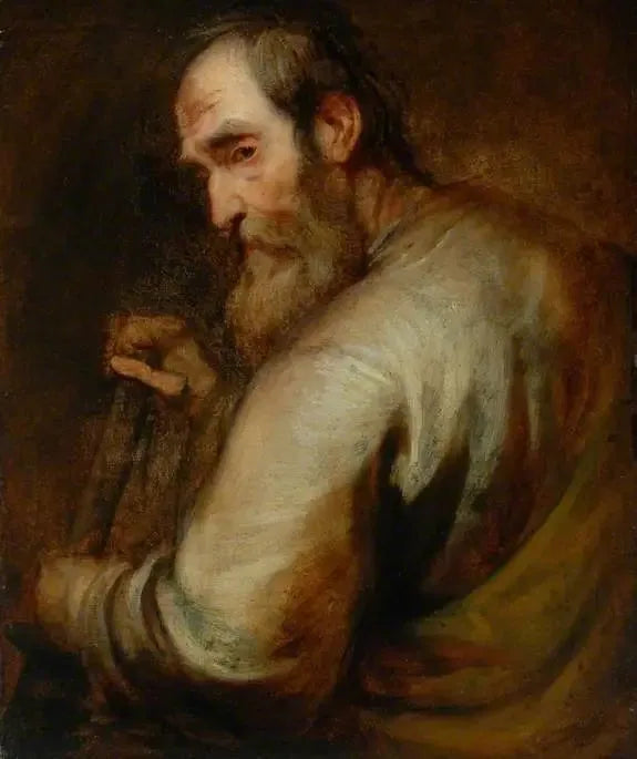 Un homme appuyé sur une bêche - Antoine van Dyck image 1 tableau peint à l’huile sur toile