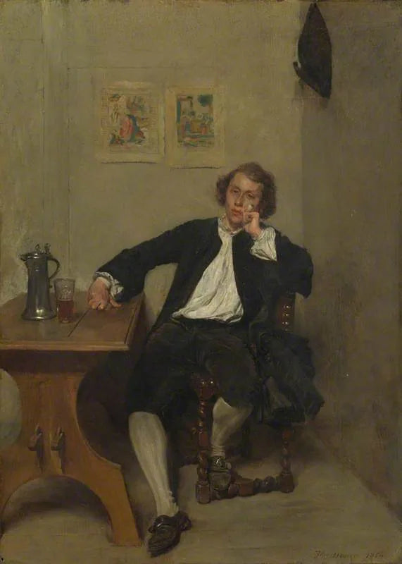 Un homme en noir fumant la pipe - Ernest Meissonier