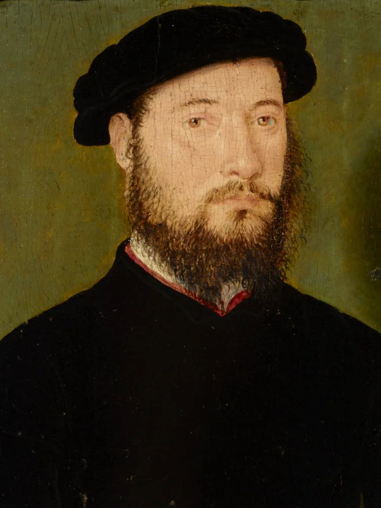 Un homme inconnu avec un col rouge - Corneille de Lyon image 1 tableau peint à l’huile sur toile