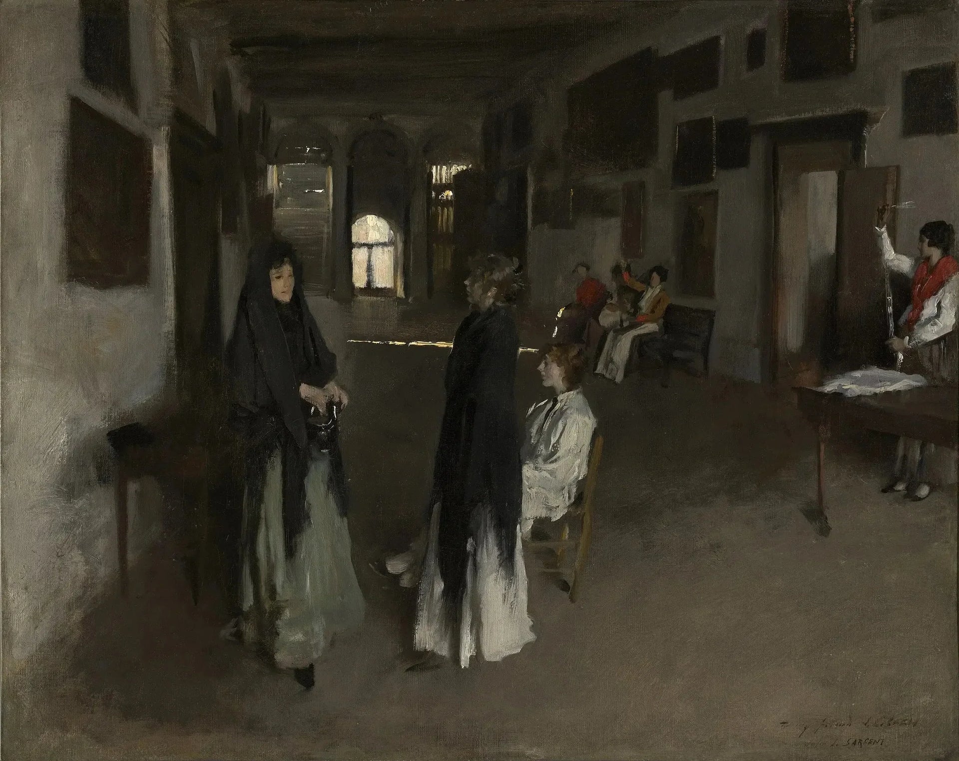 Un intérieur vénitien - John Singer Sargent image 1 tableau peint à l’huile sur toile