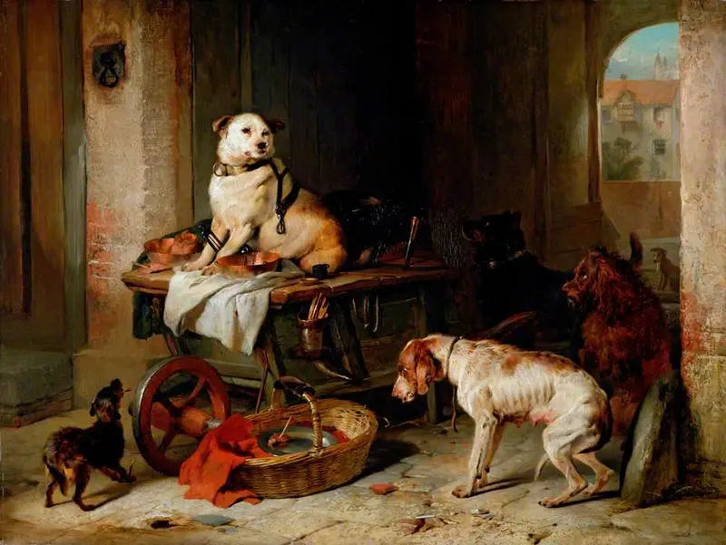 Un Jack au bureau - Edwin Henry Landseer image 1 tableau peint à l’huile sur toile