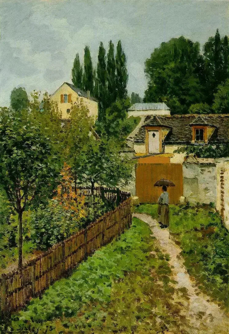 Un jardin à Louveciennes - Alfred Sisley image 1 tableau peint à l’huile sur toile