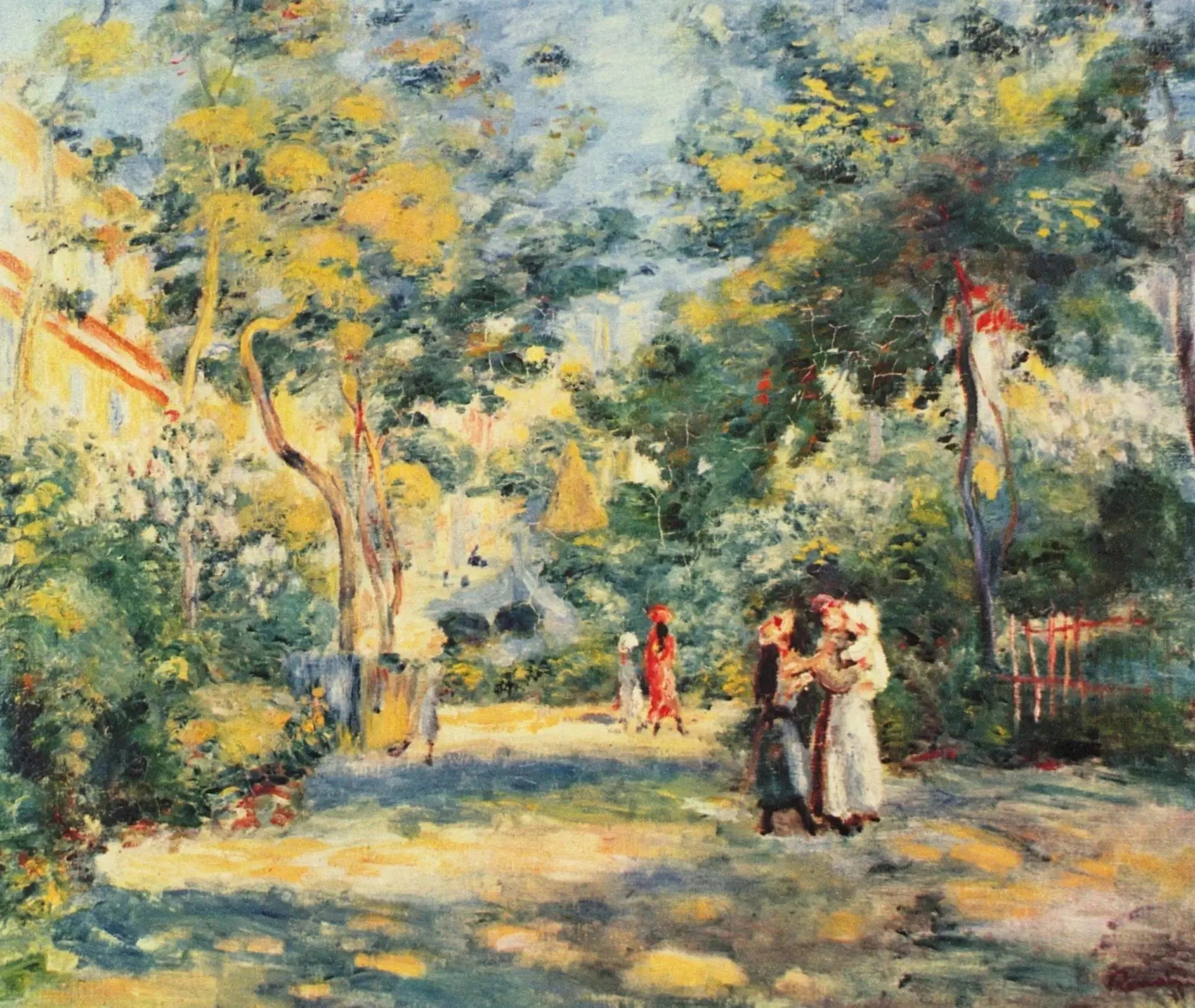 Un jardin à Montmartre - Pierre-Auguste Renoir image 1 reproduction de peinture à l’huile