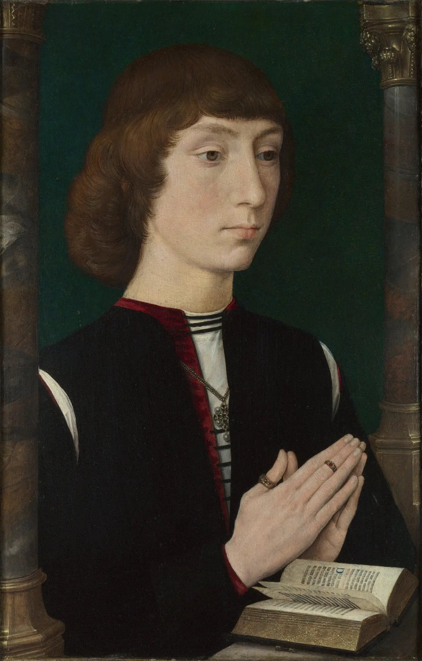Un jeune homme en prière - Hans Memling image 1 reproduction d’œuvre d’art à l’huile