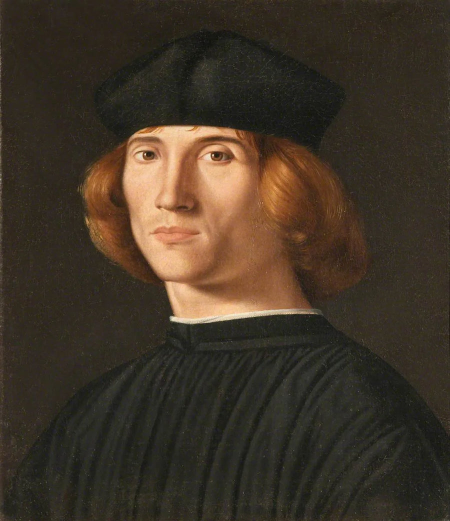 Un jeune homme inconnu portant une casquette noire - Andrea Previtali