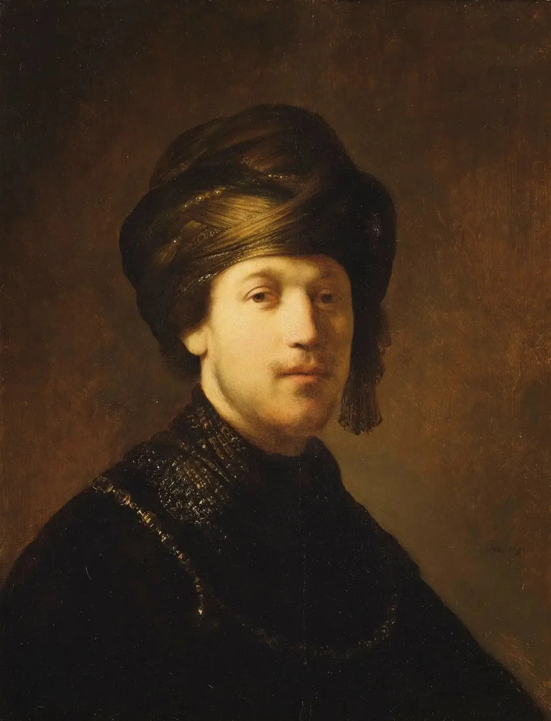 Un jeune homme portant un turban - Rembrandt