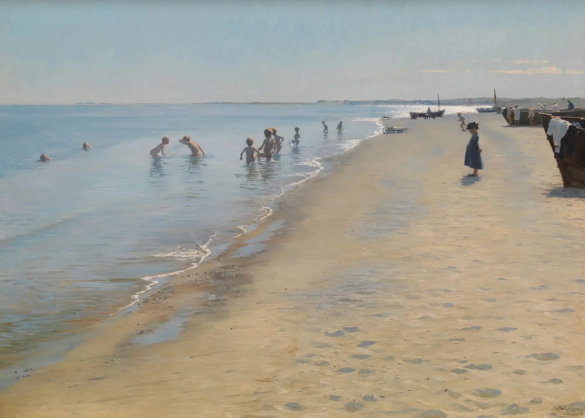 Un jour d'été sur la plage du sud de Skagen - Peder Severin Krøyer image 1 tableau peint à l’huile sur toile