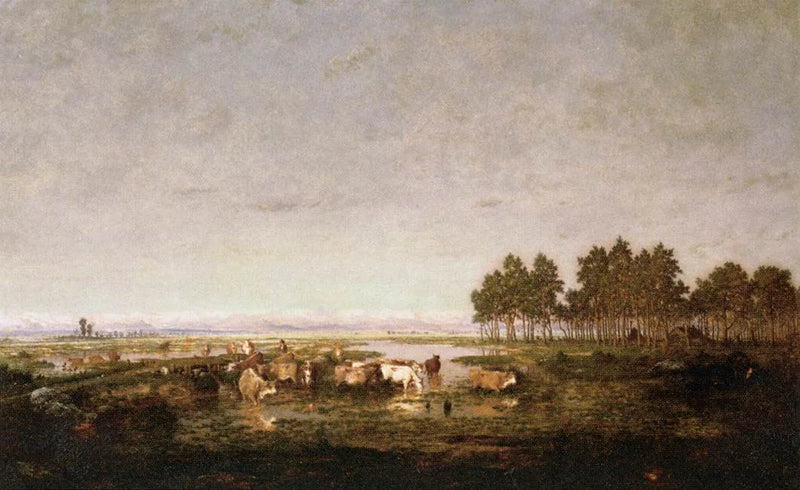Un marais dans les landes - Théodore Rousseau