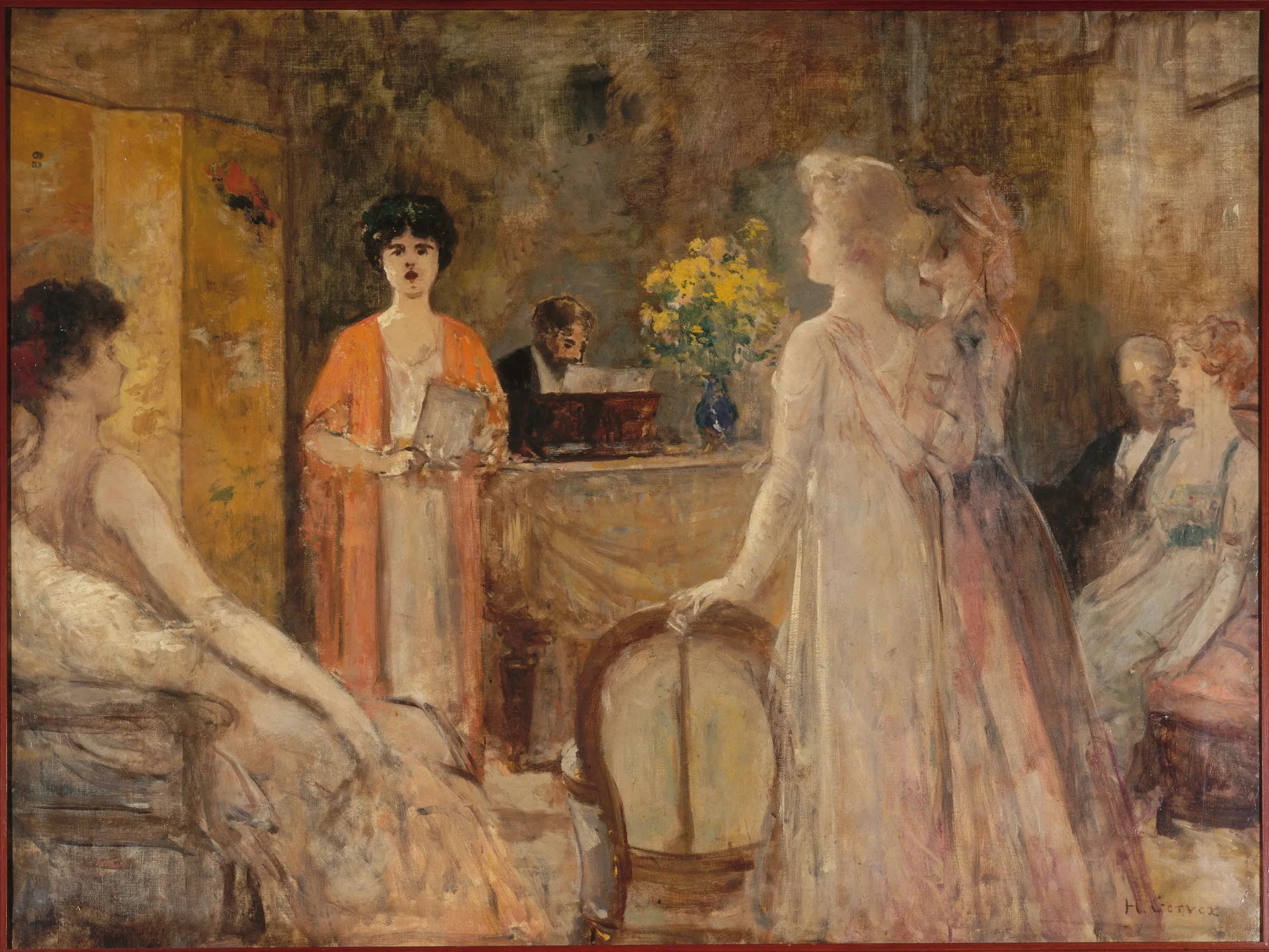 Un mardi, soirée chez Madeleine Lemaire - Henri Gervex image 1 tableau peint à l’huile sur toile