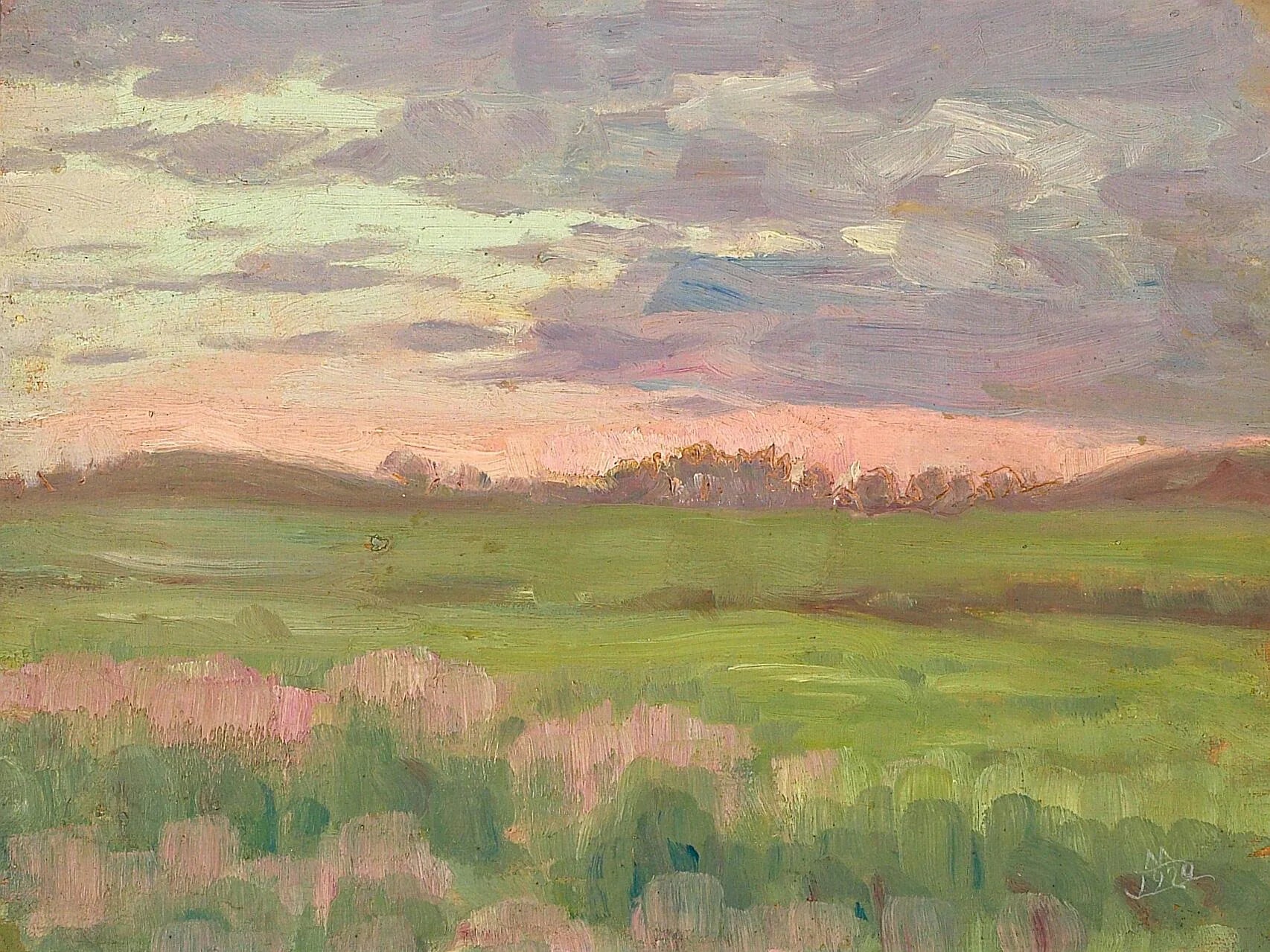 Un matin dans la prairie. - Anna Ancher image 1 copie de tableau peinte à la main