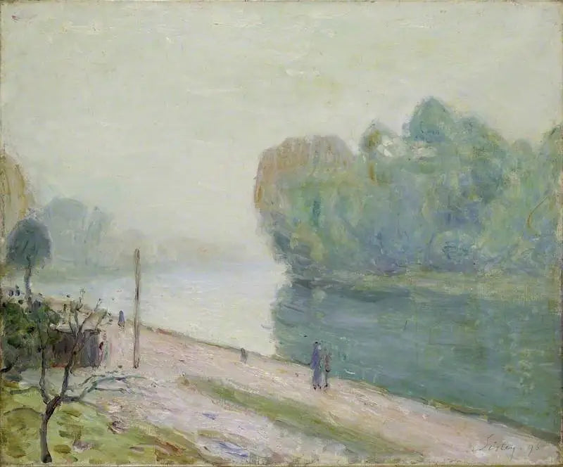 Un méandre de la rivière Loing - Alfred Sisley image 1 reproduction de peinture à l’huile