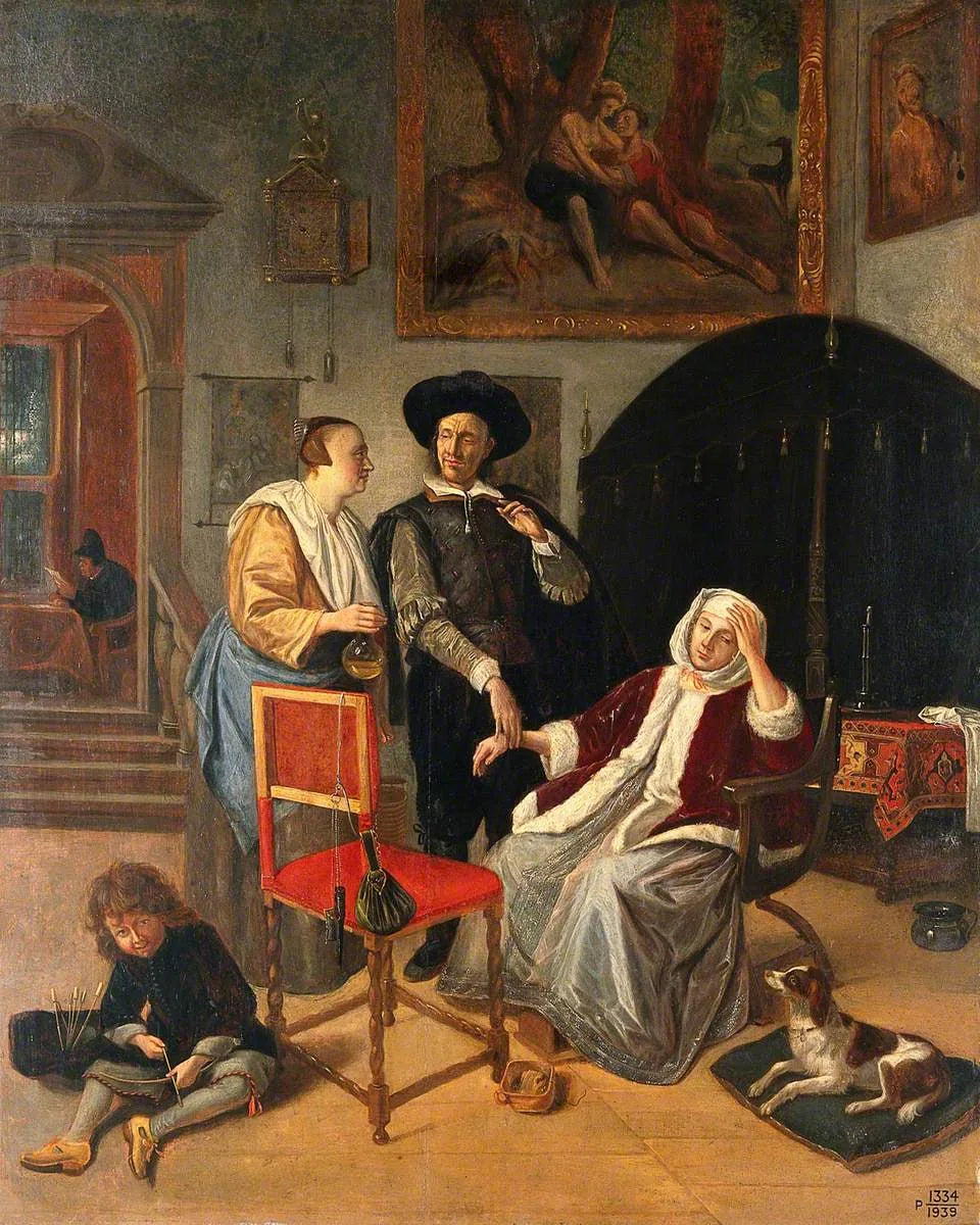 Un médecin prend le pouls - Jan Steen image 1 tableau peint à l’huile sur toile