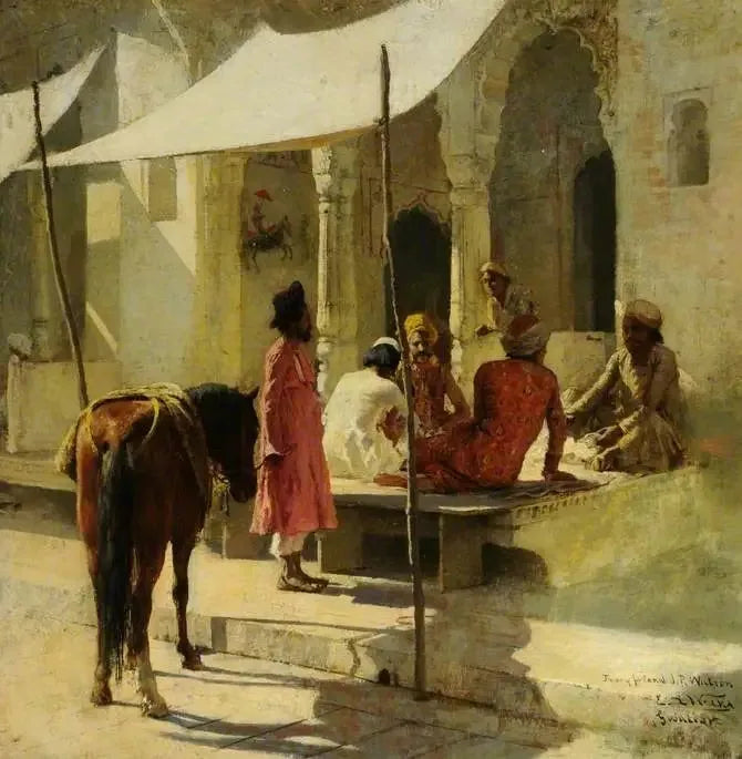 Un messager indien - Edwin Lord Weeks image 1 copie peinte à la main à l’huile