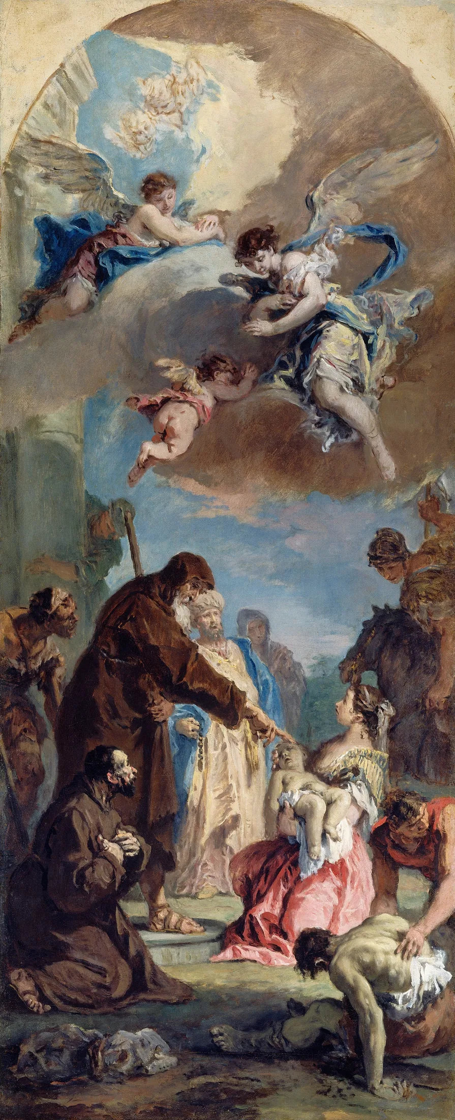 Un miracle de saint François de Paule - Sebastiano Ricci image 1 copie peinte à la main à l’huile