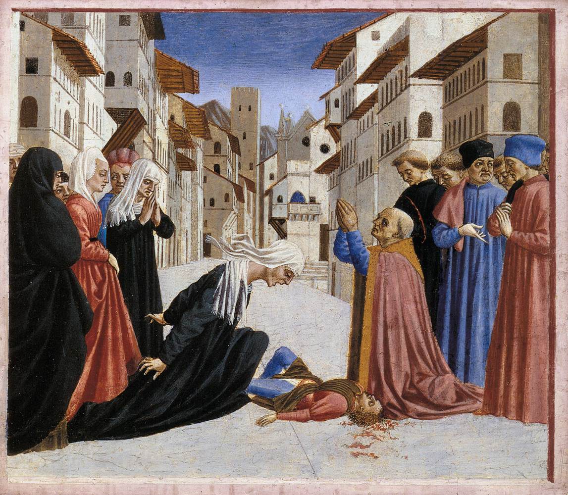 Un miracle de saint Zénobe - Domenico Veneziano image 1 tableau peint à l’huile sur toile