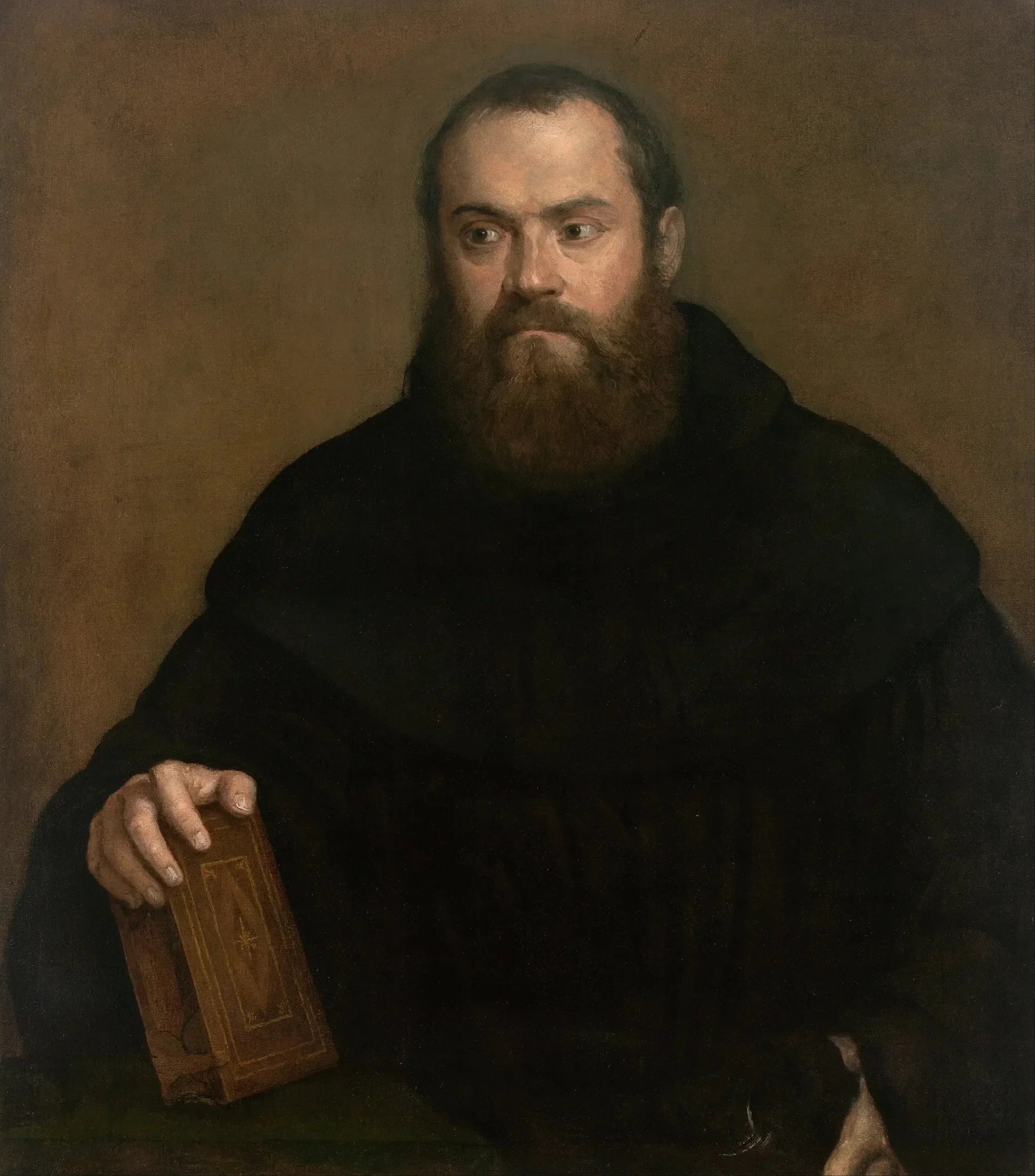 Un moine avec un livre - Titian image 1 reproduction artisanale de tableau