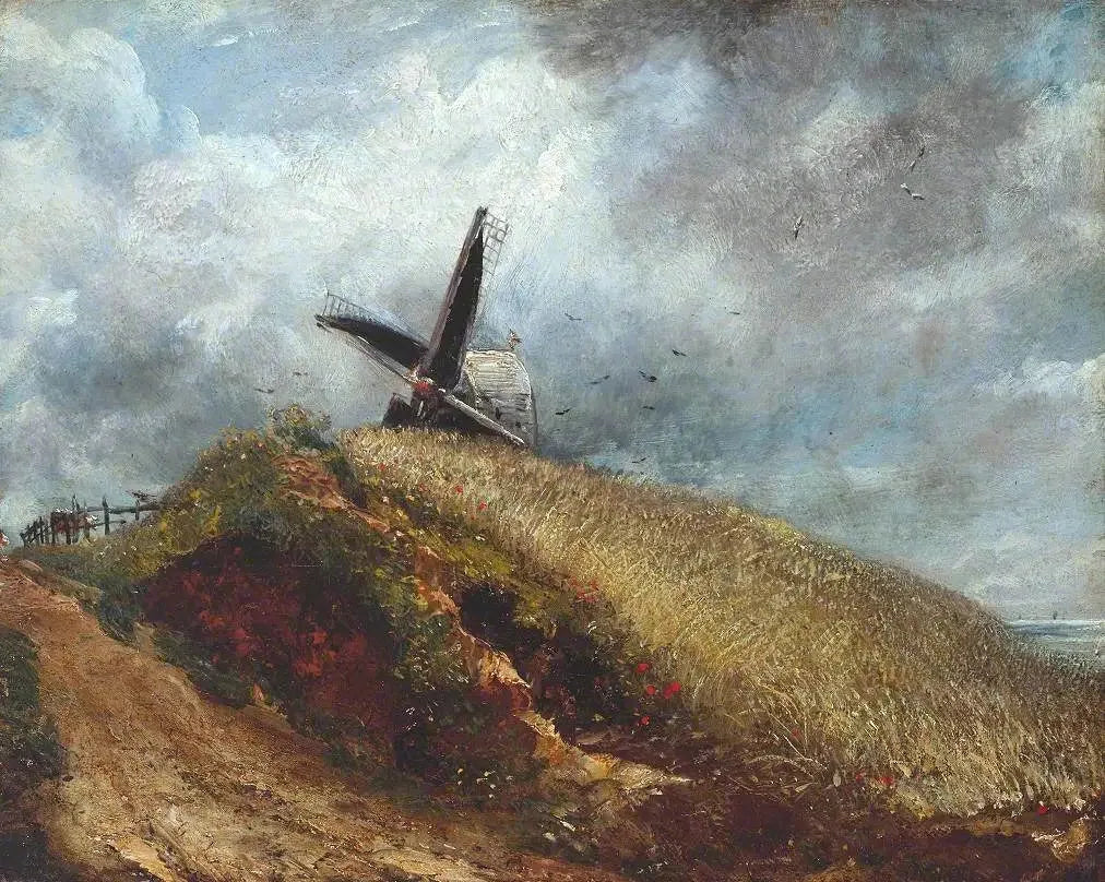 Un moulin à vent près de Brighton - John Constable image 1 reproduction de peinture à l’huile