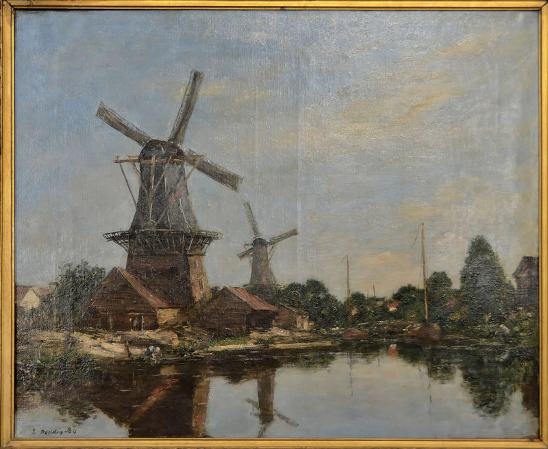 Un Moulin en Hollande - Eugène Boudin