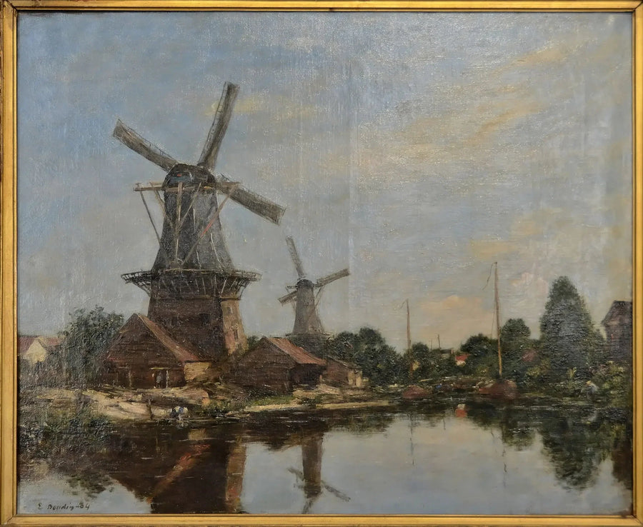 Un Moulin en Hollande - Eugène Boudin