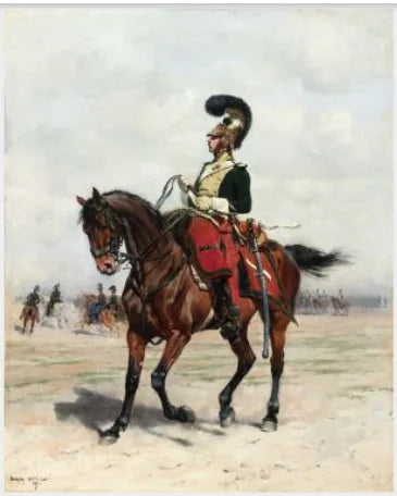 Un officier de cavalerie - Édouard Detaille image 1 reproduction artisanale de tableau