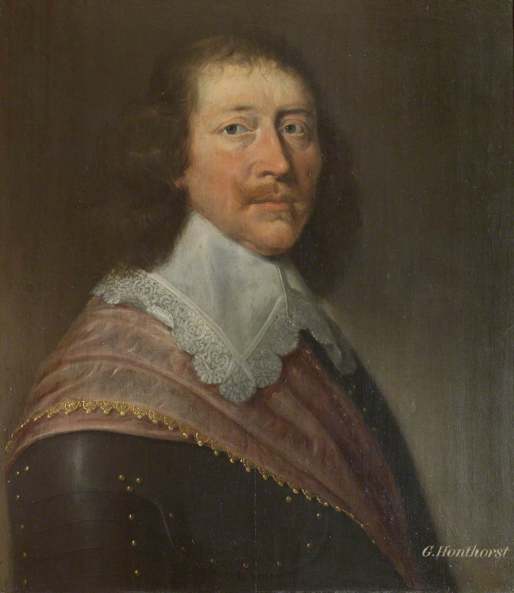 Un officier inconnu - Gerrit van Honthorst image 1 copie de tableau peinte à la main